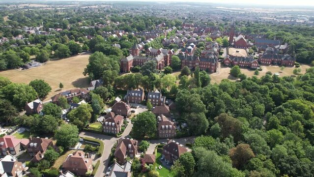Repton Park Woodford Green East London UK drone aerial view
