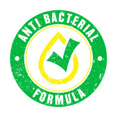 Antibacterial formula vector icon isolated on white background, germ and microbes free