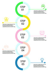 Abstract elements Infographic circle shape data vector Template Process concept Step for strategy and information education