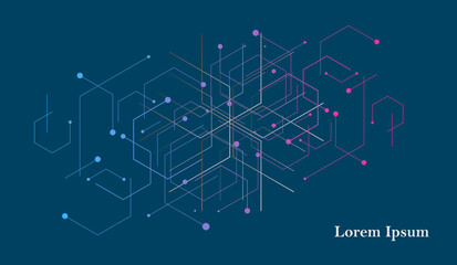 幾何学 抽象 青 ピンク 科学 背景