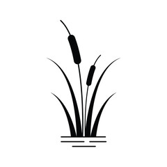 Reeds plant icon design isolated on white background