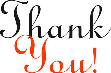 the sentence thank you is black orange