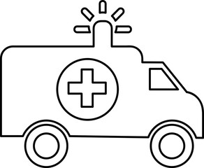 Ambulance icon vector illustration on white background..eps