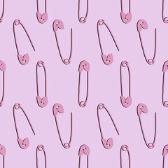 Metallic pins seamless sewing pattern for wrapping paper and fabrics and hobbies and kids and clothes print