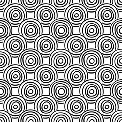 Seamless patterns. Rings of different sizes, hand made. Shades of gray.