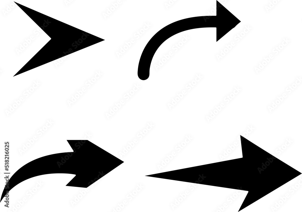Poster Arrows set. Arrow icon collection. Set different arrows or web design 
