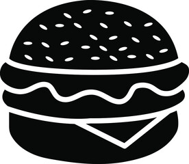 Burger icon vector. Burger logo for web design. Hamburger symbol illustration. Simple design on white background..eps
