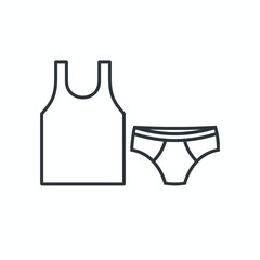 illustration of man underwear, vector art.