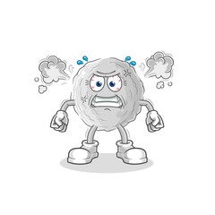rock very angry mascot. cartoon vector