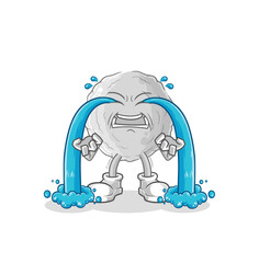 rock crying illustration. character vector