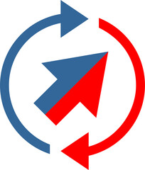 arrows in circle abstract