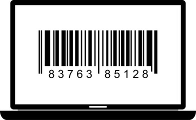 barcode on laptop