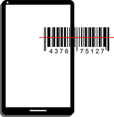 barcode on the side of the smartphone