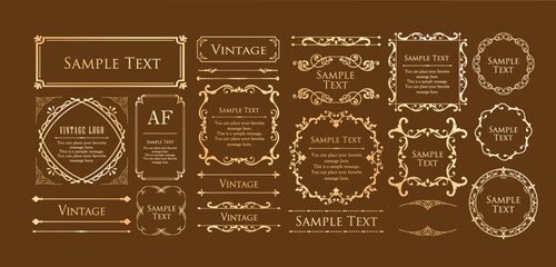 オシャレなハロウィンモチーフのフレームデザイン、ツタのような模様。