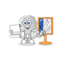 rock oculist cartoon. cartoon mascot vector
