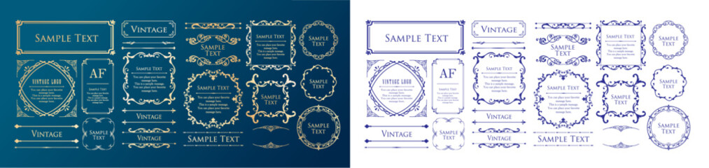 オシャレなハロウィンモチーフのフレームデザイン、ツタのような模様。