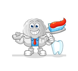rock dentist illustration. character vector