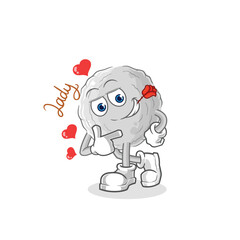 rock flirting illustration. character vector
