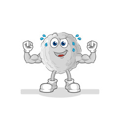 rock muscular cartoon. cartoon mascot vector