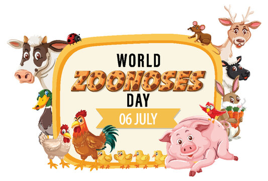 World zoonoses day banner design