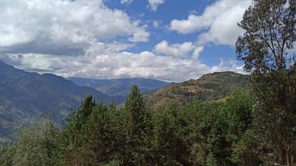 clouds over the mountains