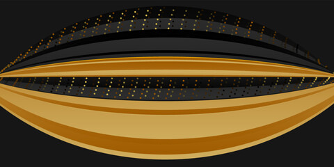 Naklejka premium Abstract black gold background vector
