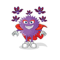 Naklejka premium spiky ball Dracula illustration. character vector