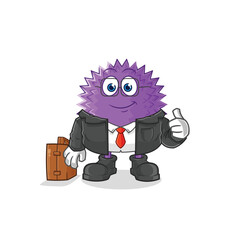 spiky ball magician illustration. character vector