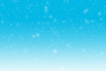 Fototapeta premium falling snow on blue background