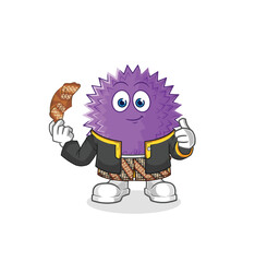 spiky ball ninja cartoon. character vector
