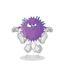 spiky ball muscular cartoon. cartoon mascot vector