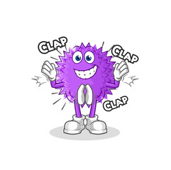 spiky ball white haired old man. character vector