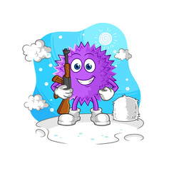 spiky ball dating cartoon. character mascot vector