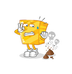 gold with stinky waste illustration. character vector