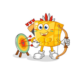 gold native american tribe. cartoon mascot vector