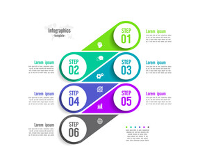 Circular business infographics template design