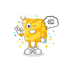 gold agree mascot. cartoon vector