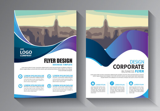 Business abstract vector template. Brochure design, cover modern layout, annual report, poster, flyer in A4 with colorful triangles, geometric shapes for tech, science, market with light background