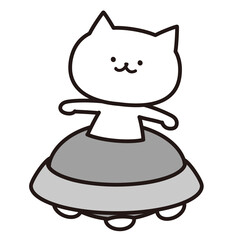 色加工ok　ねこ素材No.146 UFO 