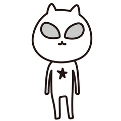 色加工ok　ねこ素材No.148 宇宙ねこ1