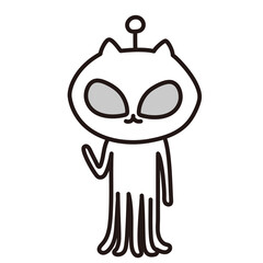 色加工ok　ねこ素材No.149 宇宙ねこ2 