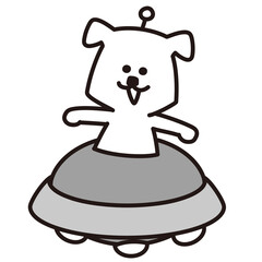 色加工ok　いぬ素材No.146  UFO