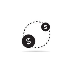 dollar coins icon vector illustration