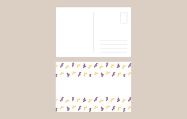 Post card template, printable thank you,
