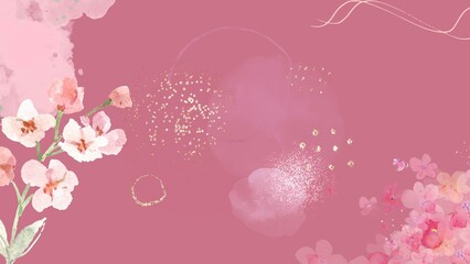 pink background with abstract texture with flowers as a complement