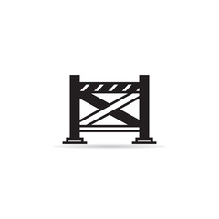 under construction barrier icon vector
