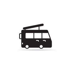 motor home, recreational vehicle icon vector illustration