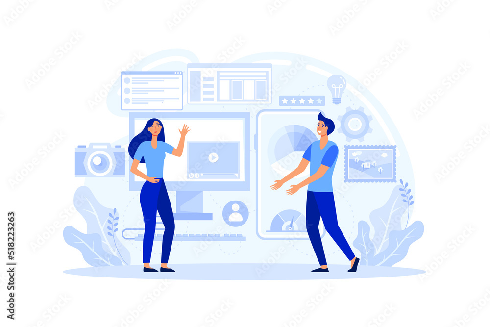 Poster design and programming banner, web landing page, advertisement. designers working on ui ux design or