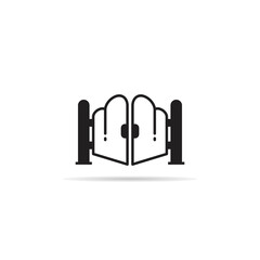 gate and fence icon vector illustration