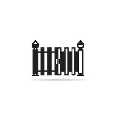 gate and fence icon vector illustration